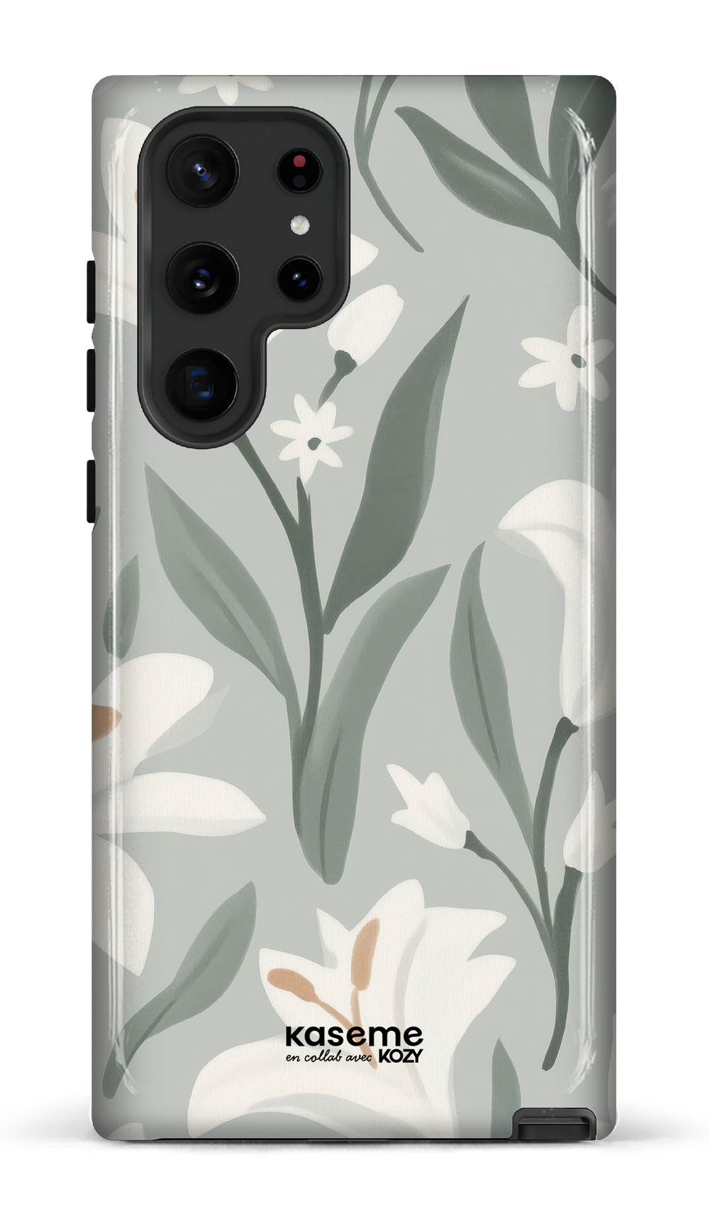 Étui impact pour cellulaire - La danse des lys sauge