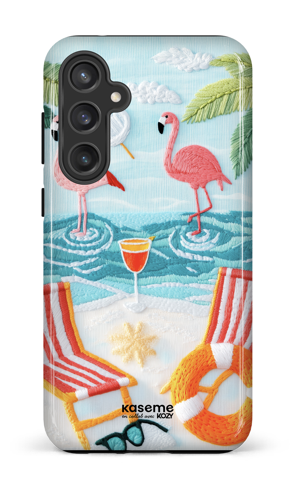 Étui impact pour cellulaire - Flamingo party