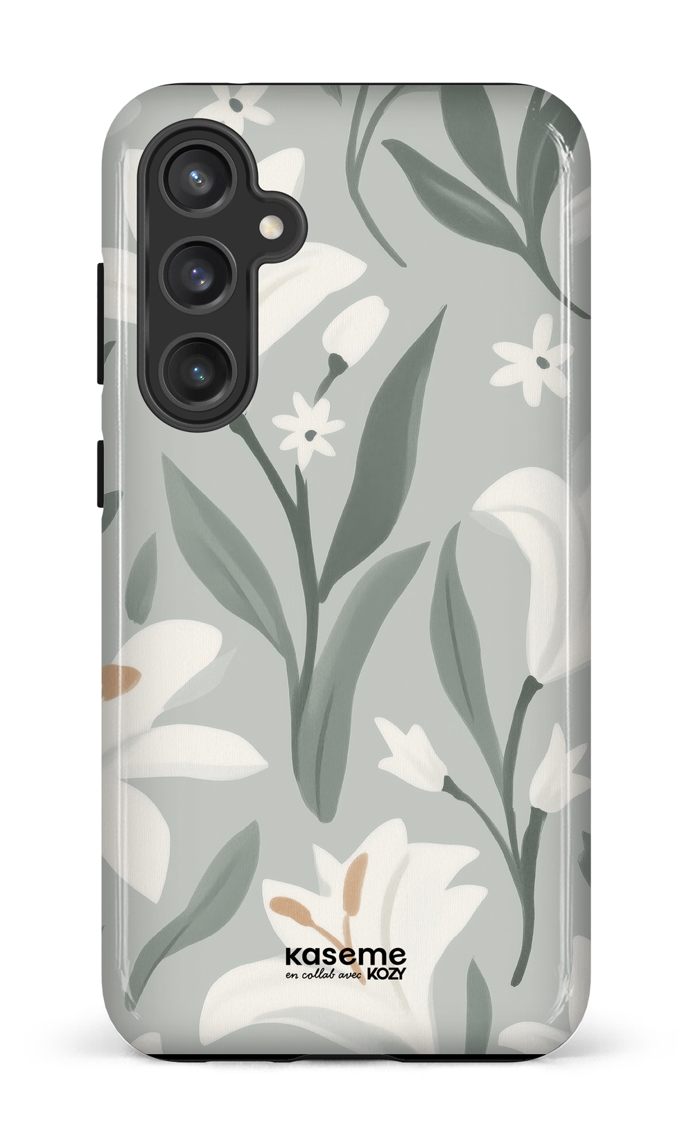 Étui impact pour cellulaire - La danse des lys sauge