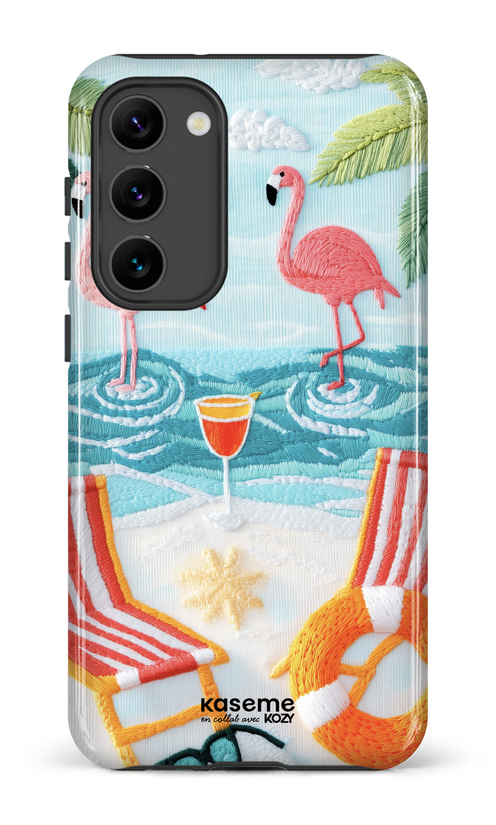 Étui impact pour cellulaire - Flamingo party