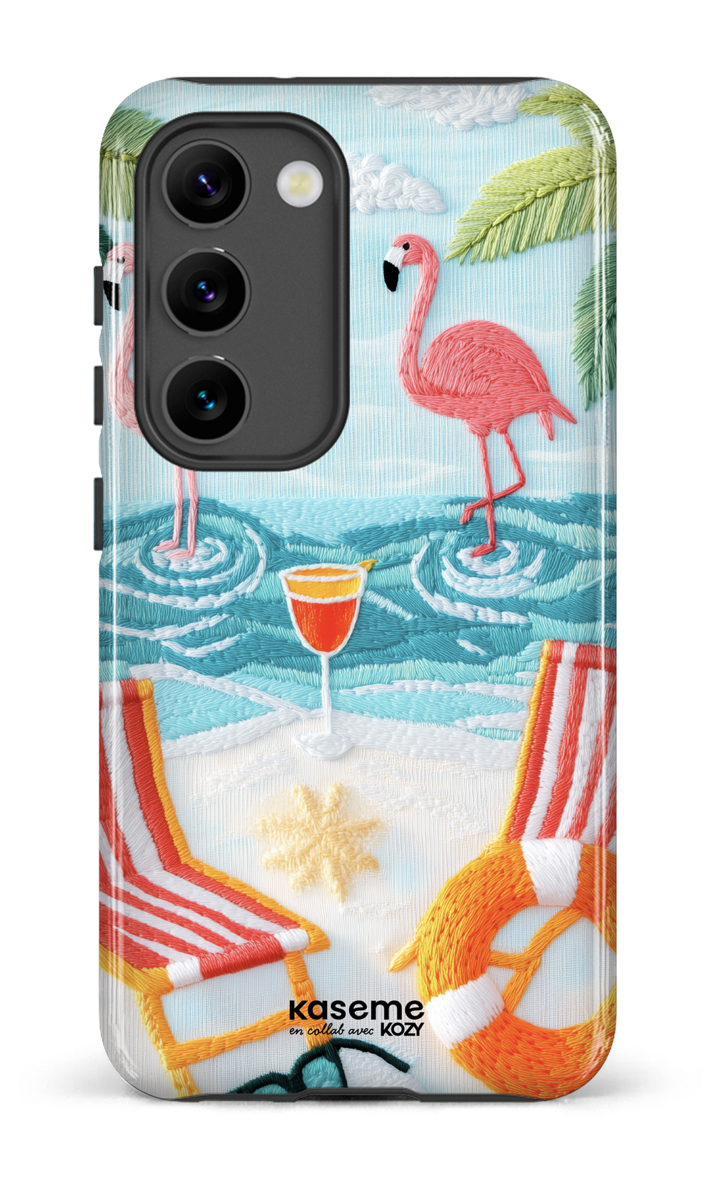 Étui impact pour cellulaire - Flamingo party