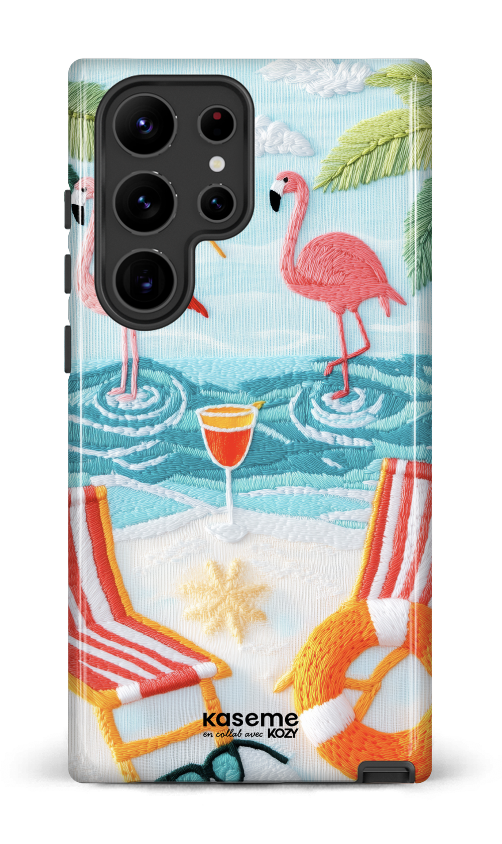 Étui impact pour cellulaire - Flamingo party