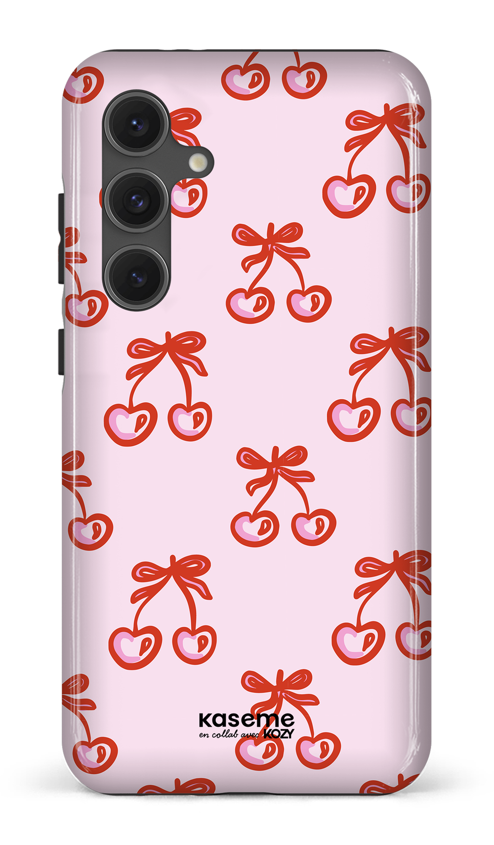 Étui impact pour cellulaire - Cerises bouclées