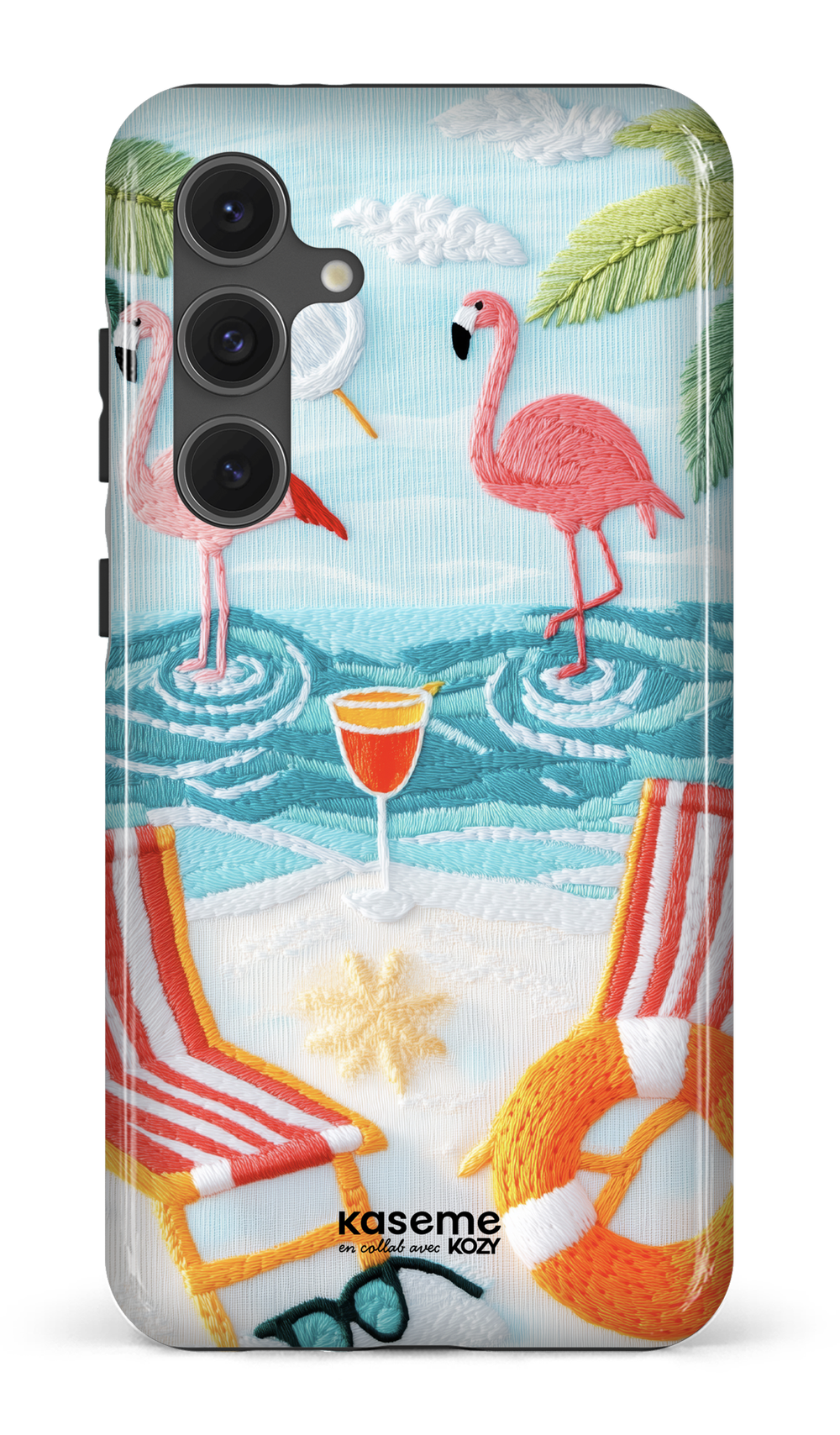 Étui impact pour cellulaire - Flamingo party