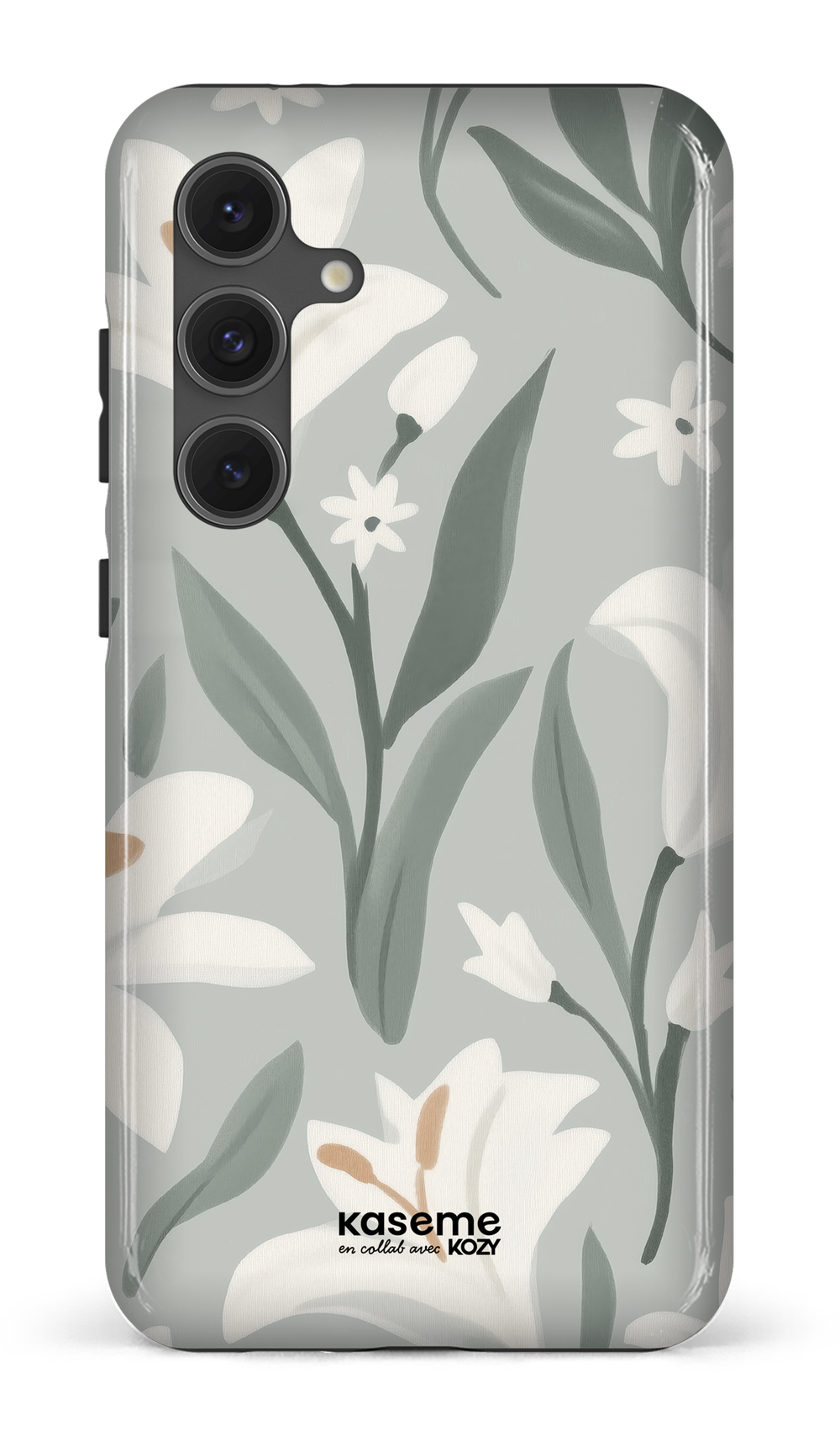 Étui impact pour cellulaire - La danse des lys sauge