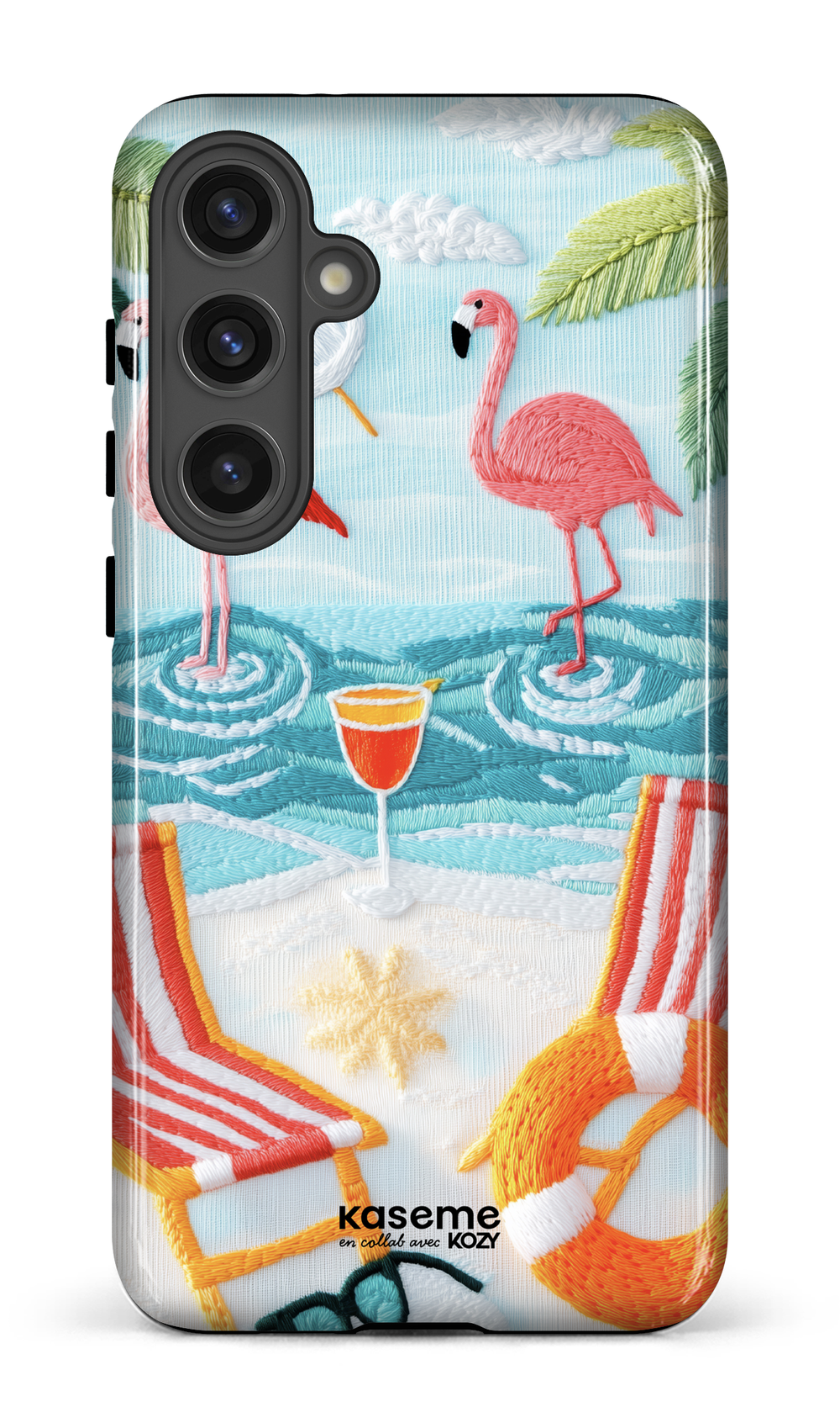 Étui impact pour cellulaire - Flamingo party