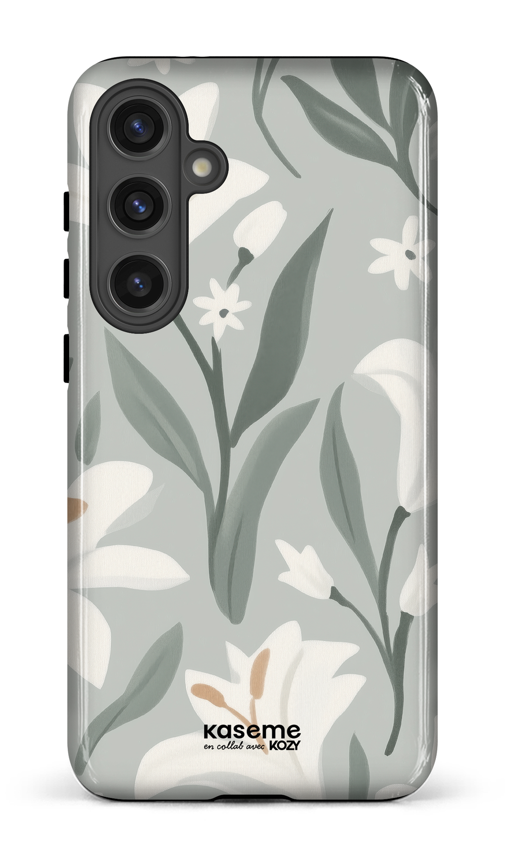 Étui impact pour cellulaire - La danse des lys sauge