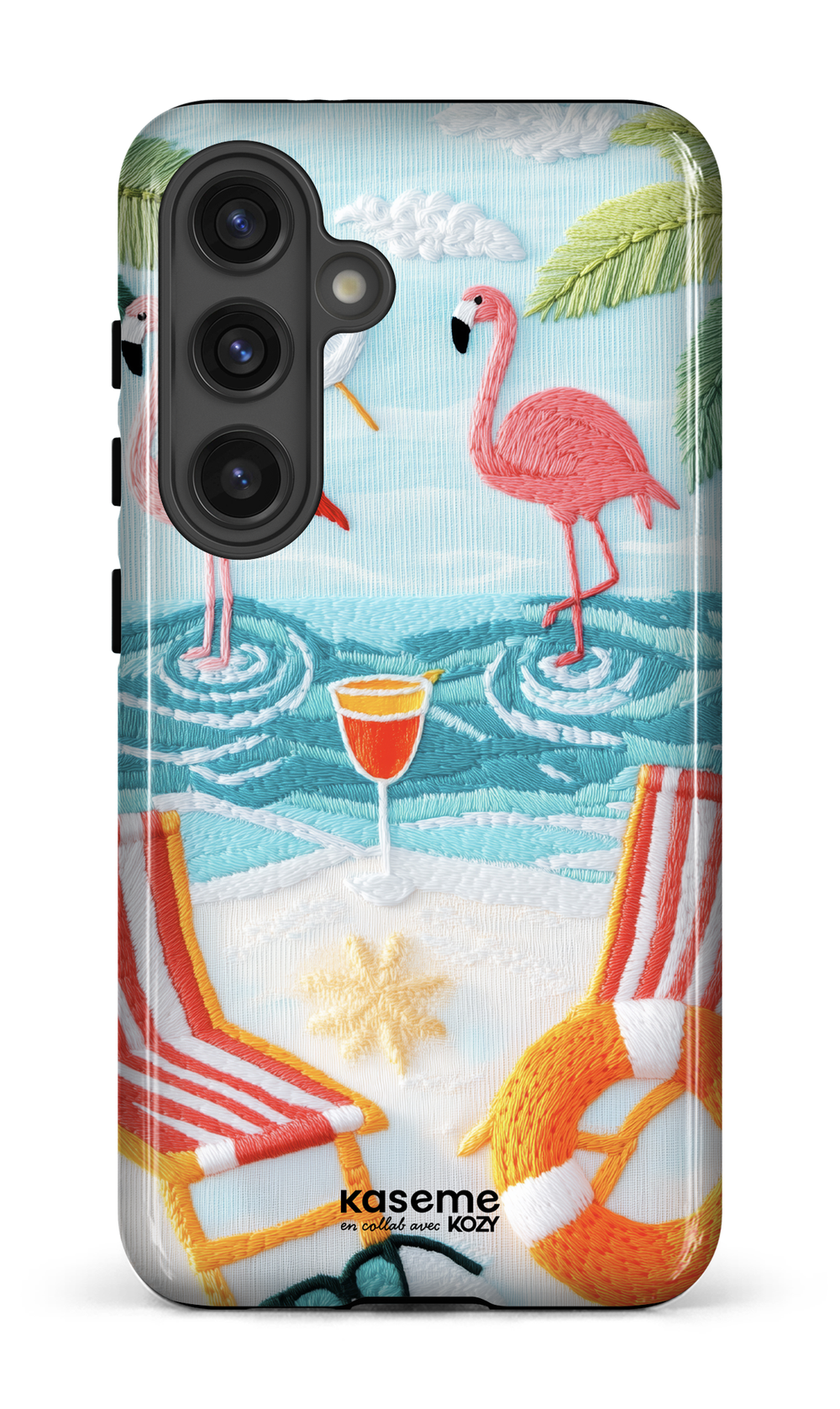 Étui impact pour cellulaire - Flamingo party