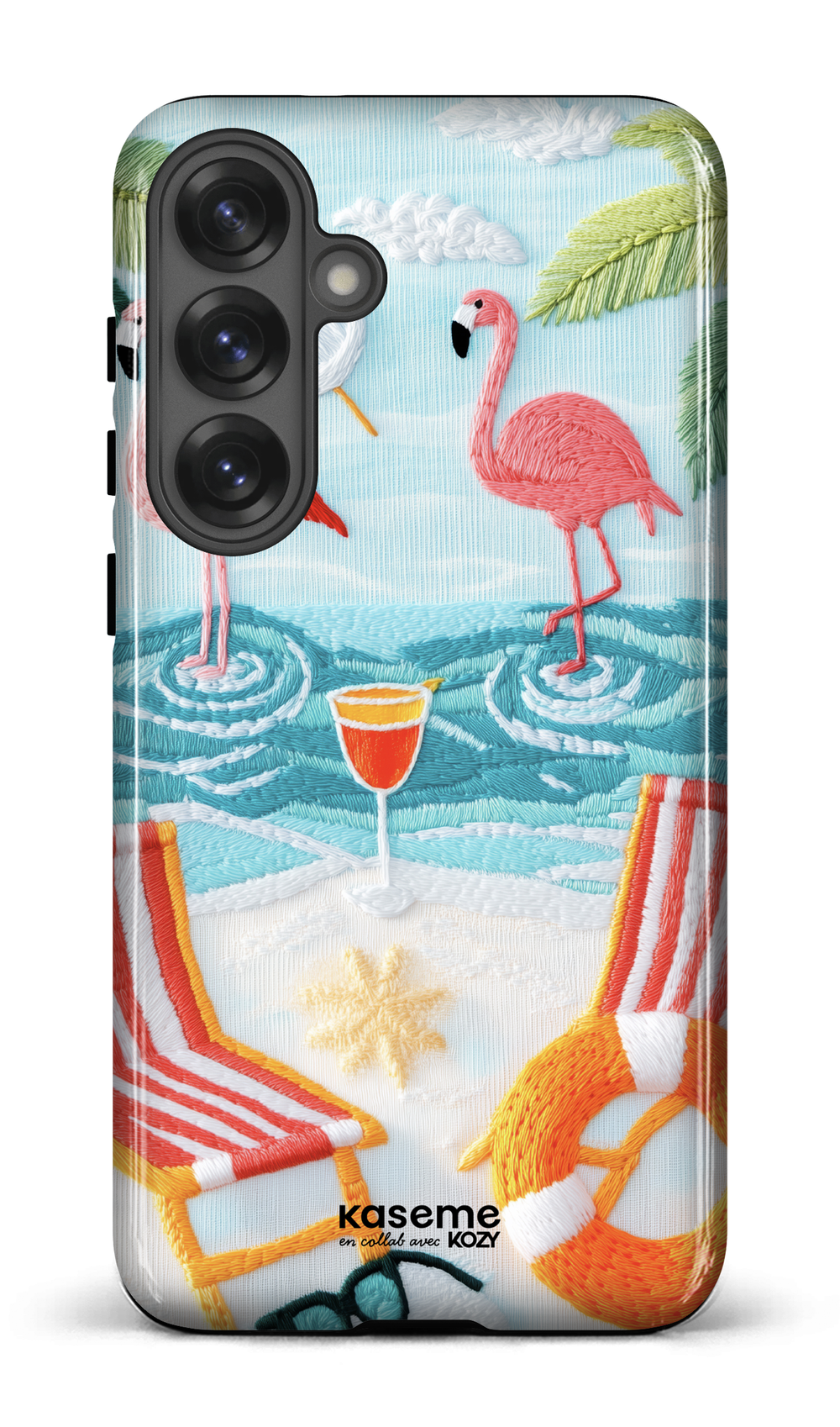 Étui impact pour cellulaire - Flamingo party