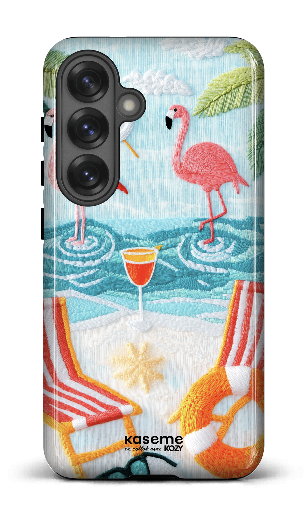 Étui impact pour cellulaire - Flamingo party