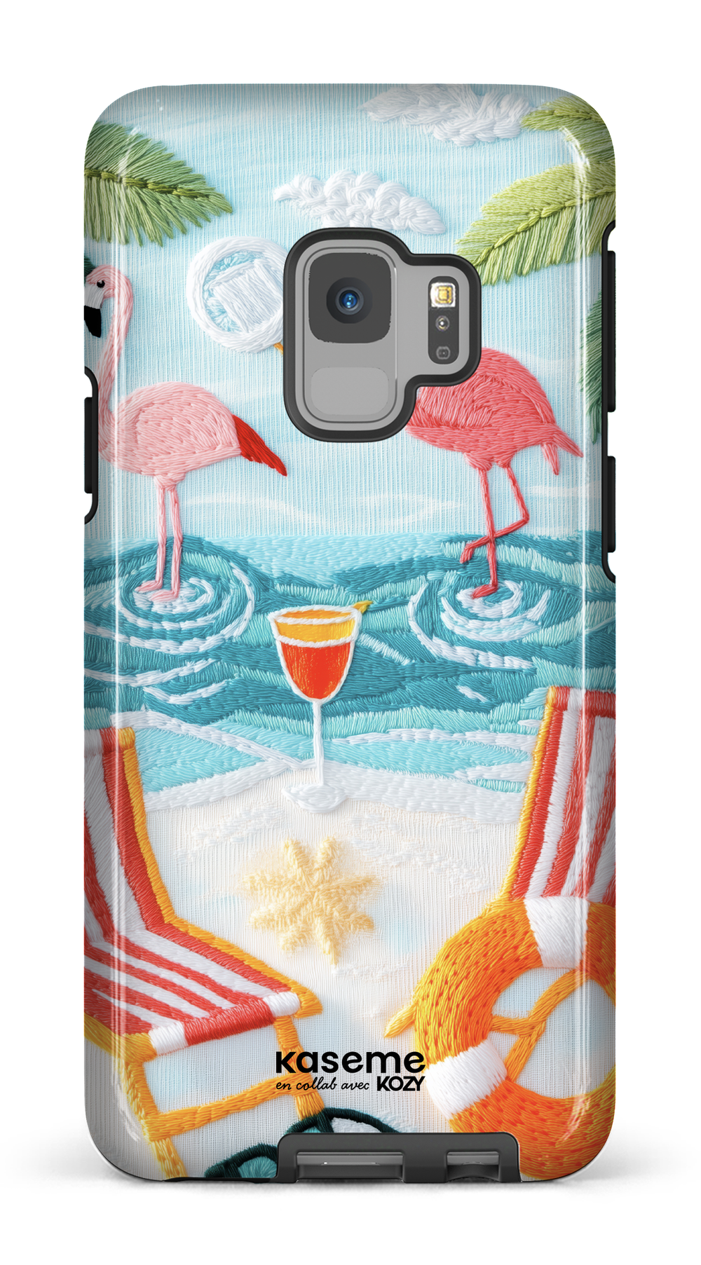 Étui impact pour cellulaire - Flamingo party