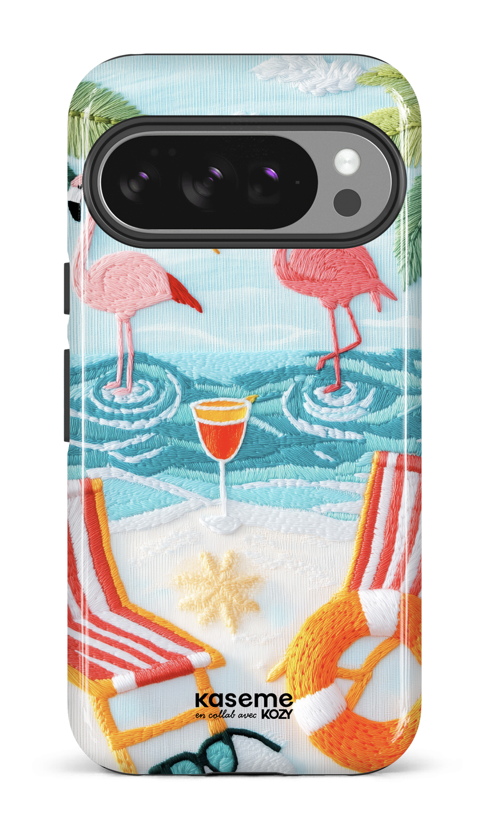 Étui impact pour cellulaire - Flamingo party