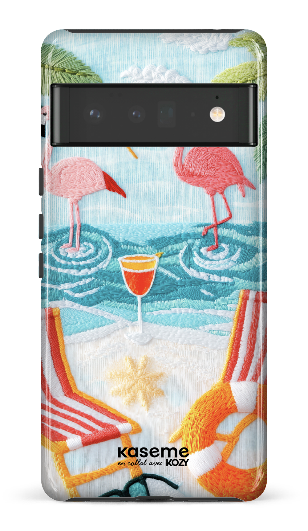 Étui impact pour cellulaire - Flamingo party