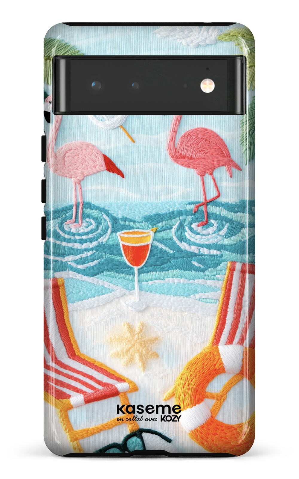 Étui impact pour cellulaire - Flamingo party