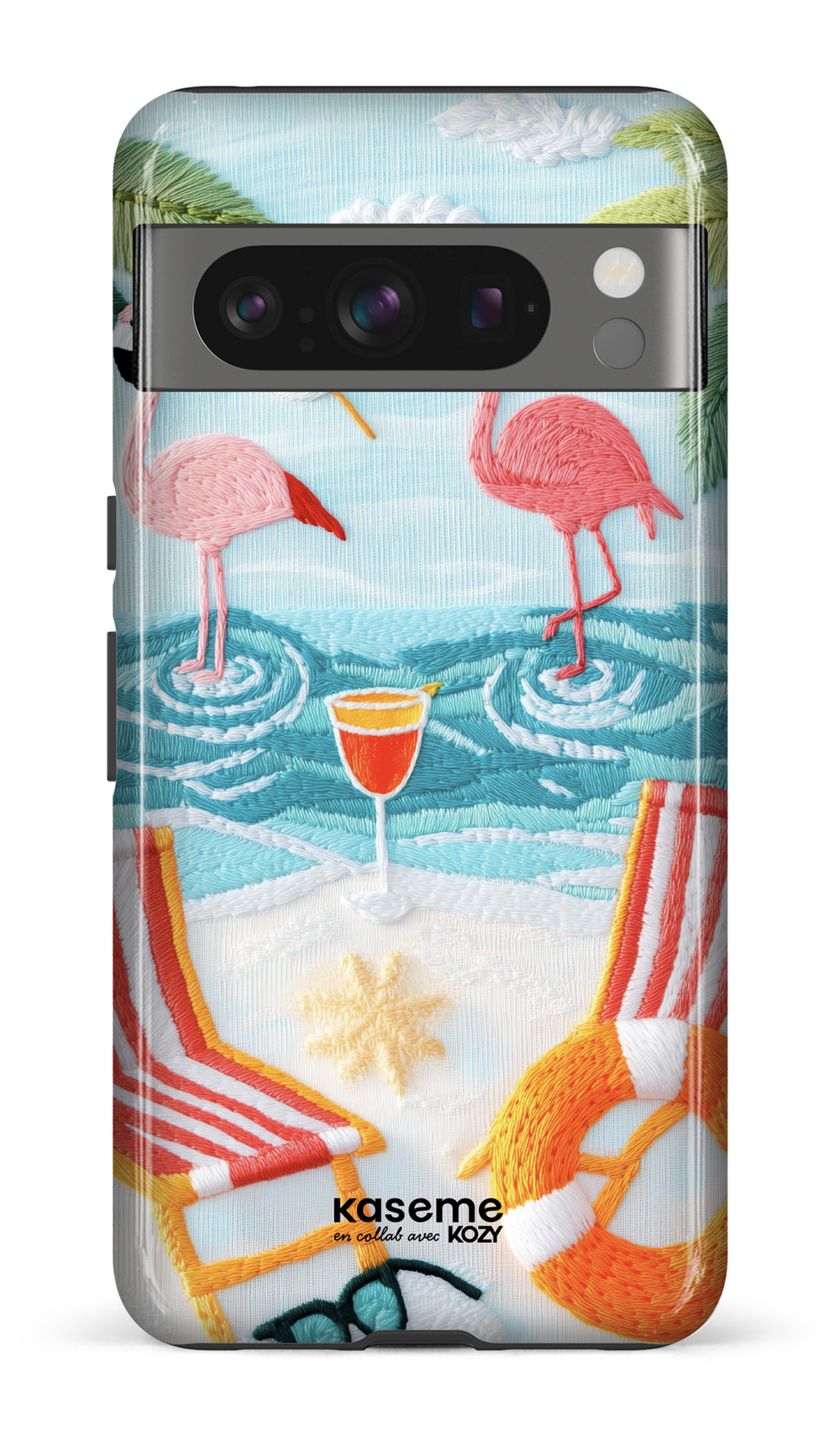 Étui impact pour cellulaire - Flamingo party