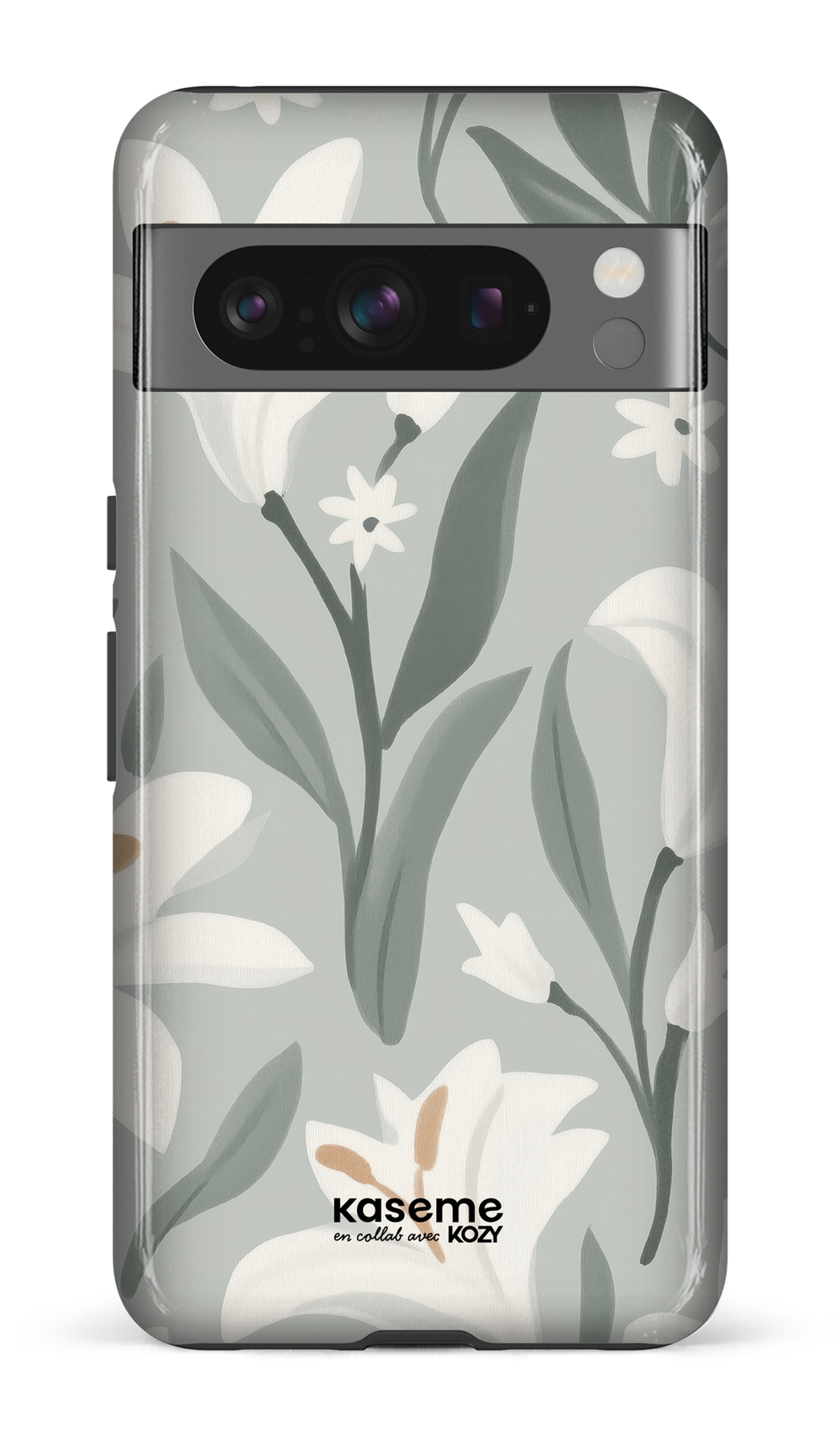 Étui impact pour cellulaire - La danse des lys sauge