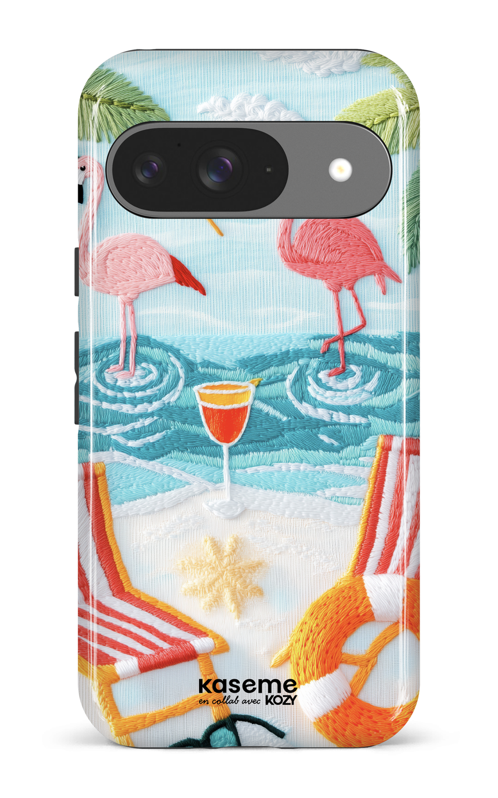 Étui impact pour cellulaire - Flamingo party