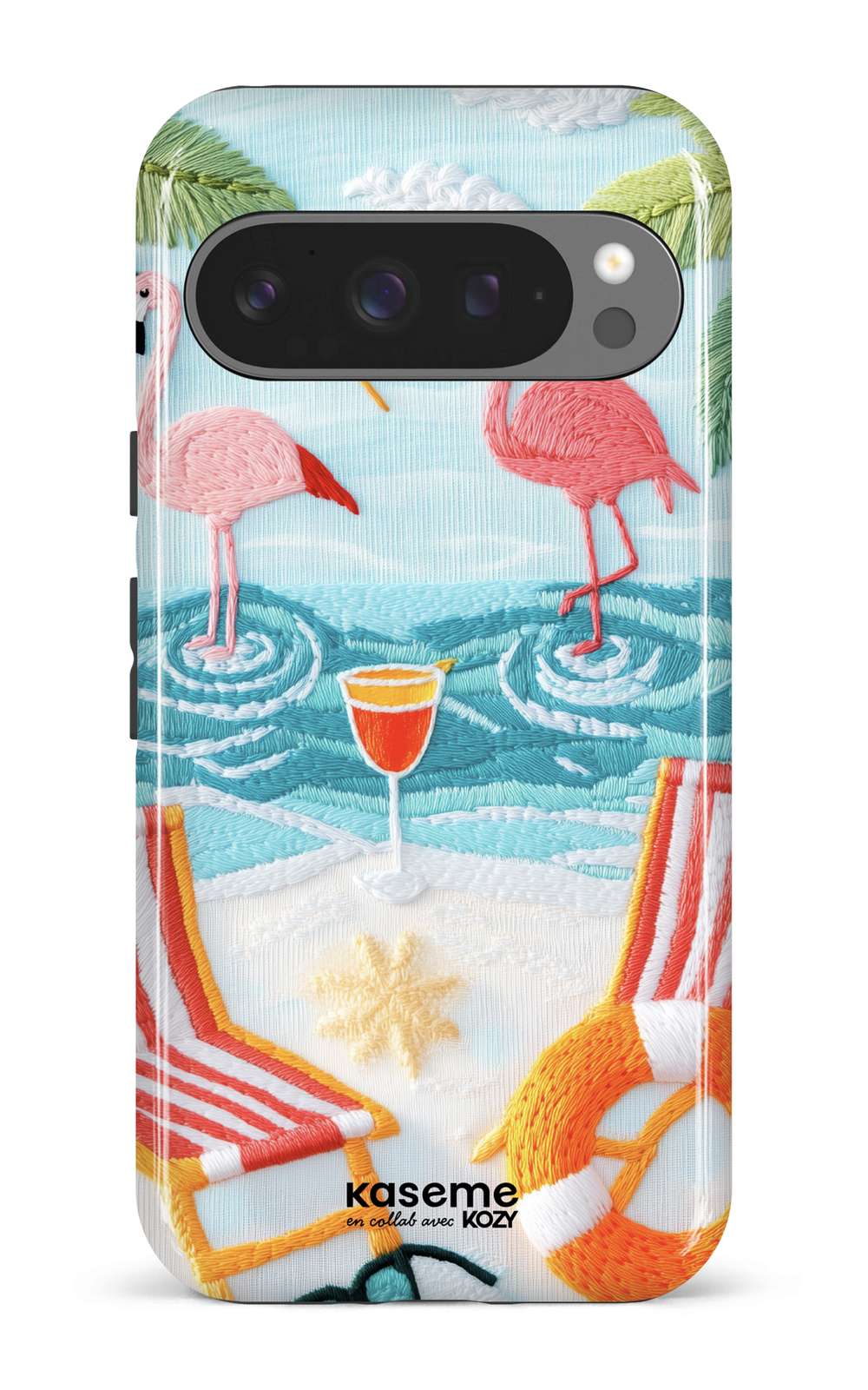 Étui impact pour cellulaire - Flamingo party