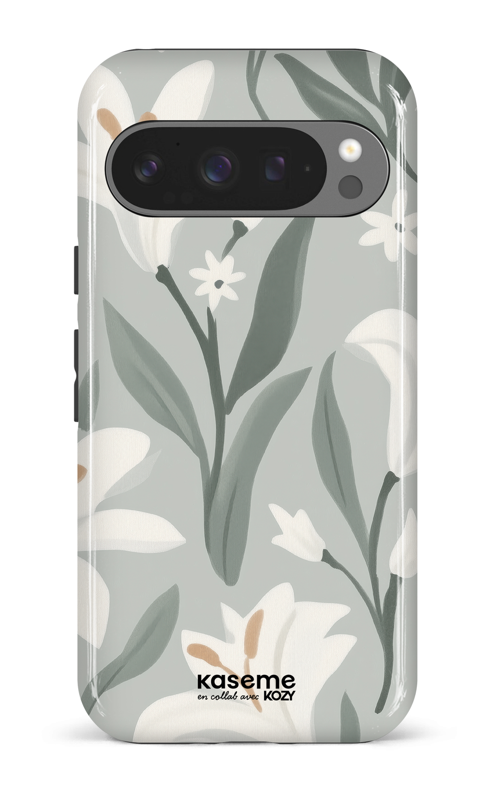 Étui impact pour cellulaire - La danse des lys sauge