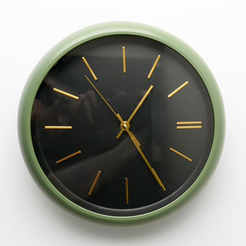 Horloge murale - Vert & noir