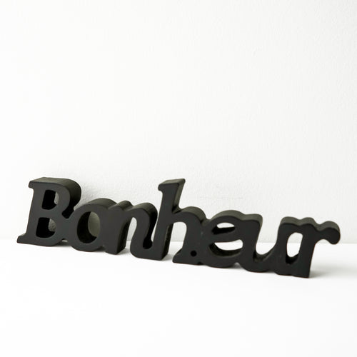 Mot "Bonheur" noir