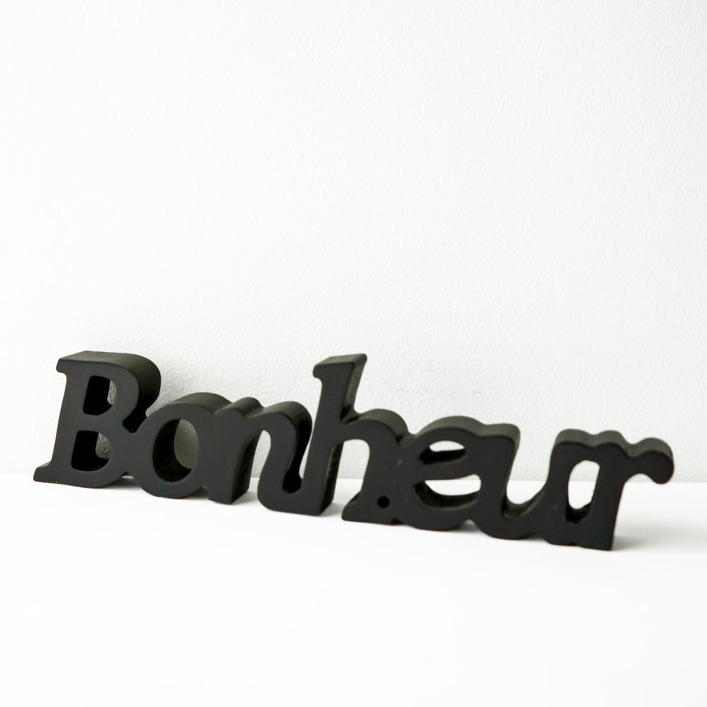 Mot "Bonheur" noir