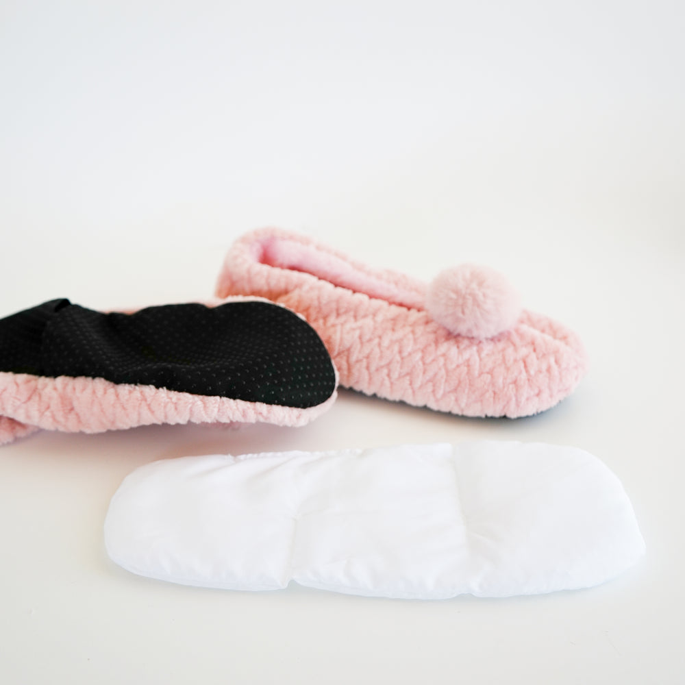 Pantoufle chauffante - Rose