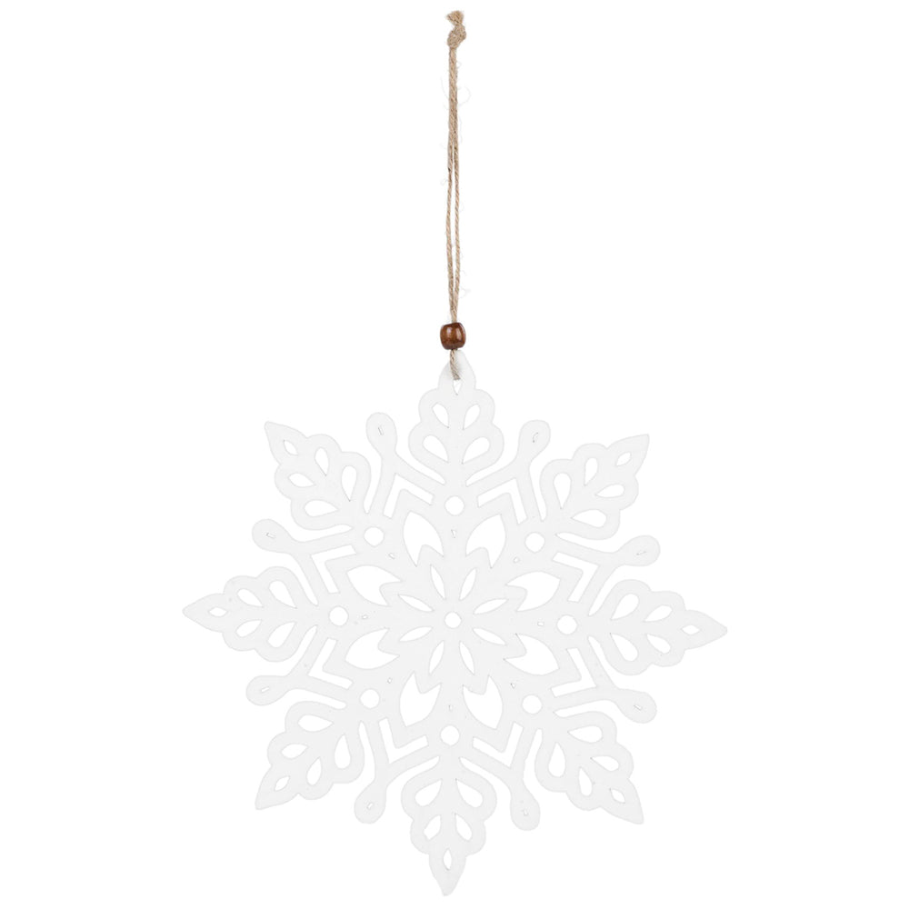 Large ornament - White snowflakes