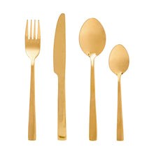 Gold flatware set - 16 pieces