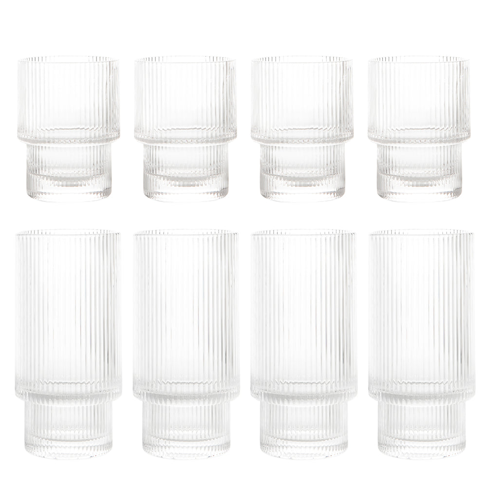 Stackable glass set (8)