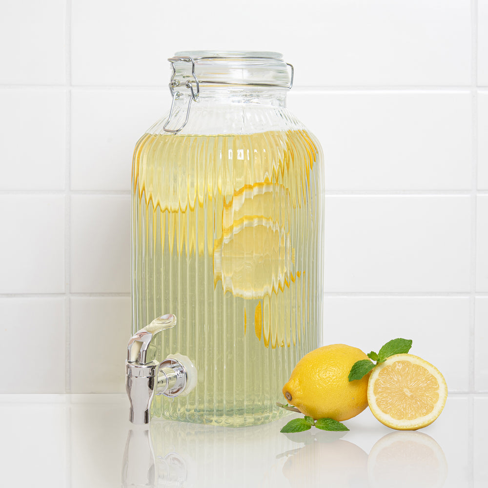 Optical glass beverage dispenser