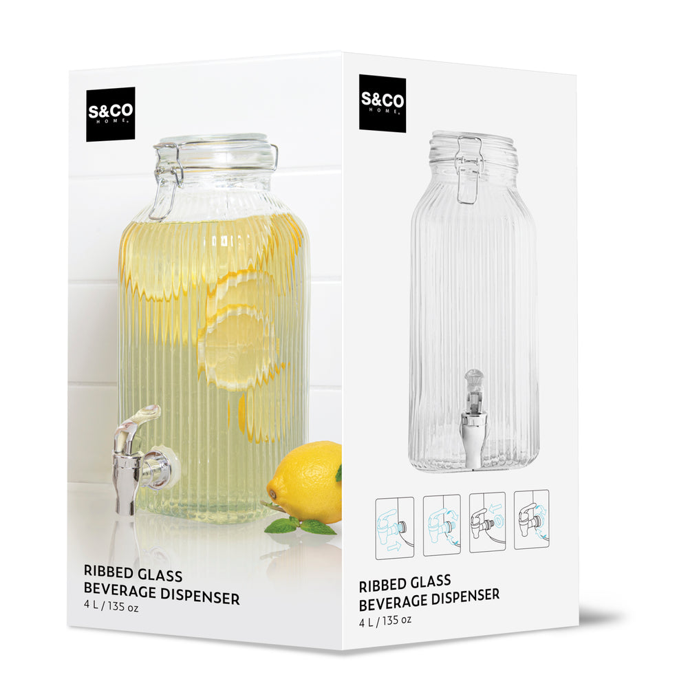 Optical glass beverage dispenser