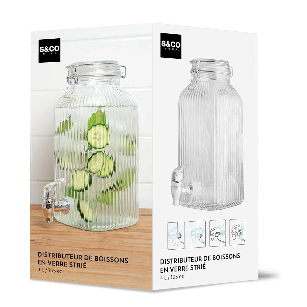 Optical glass beverage dispenser