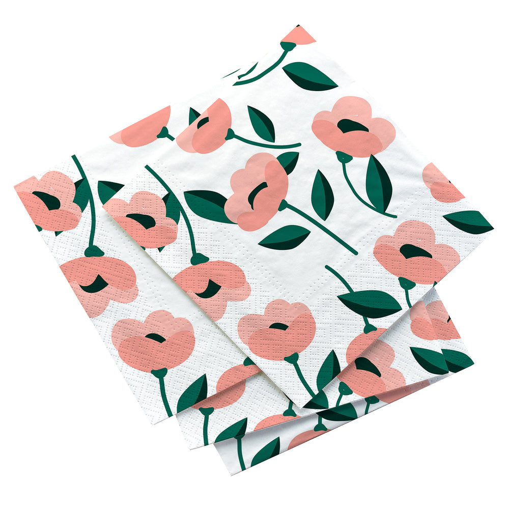 Napkins - Pink flowers