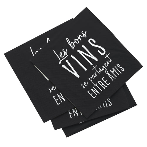Serviettes de table - Les bons vins