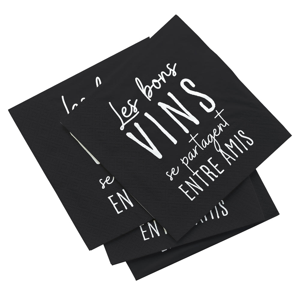 Serviettes de table - Les bons vins