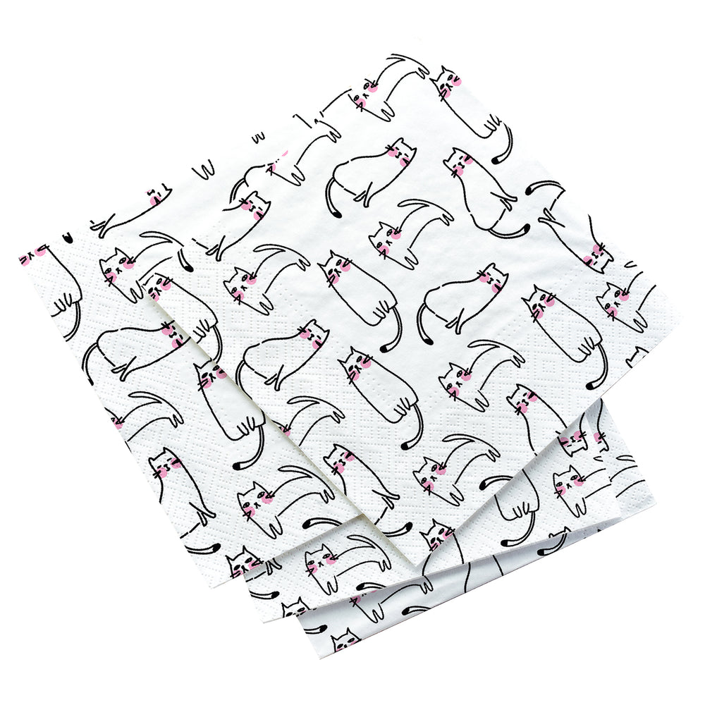 Serviettes de table - Chats coquins