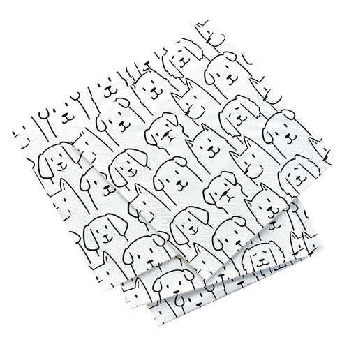 Serviettes de table - Chiens charmants
