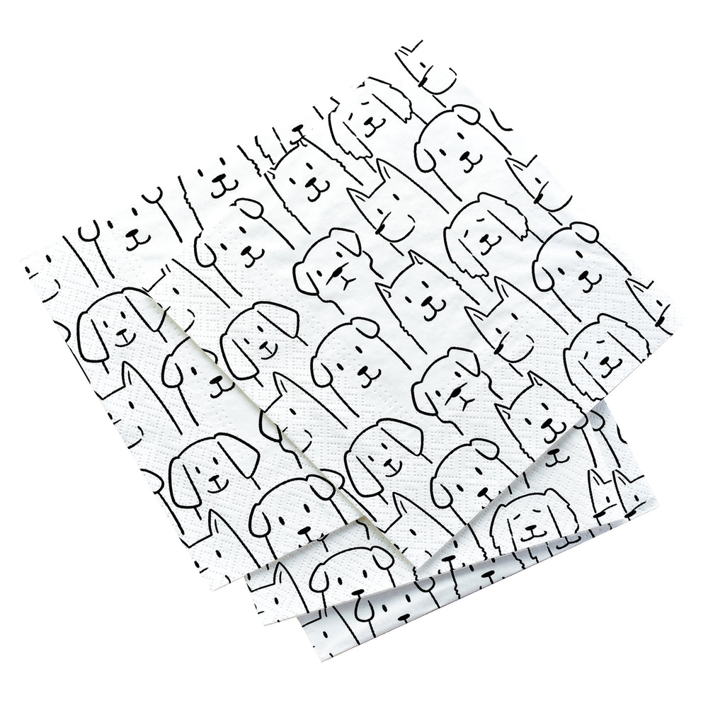 Serviettes de table - Chiens charmants