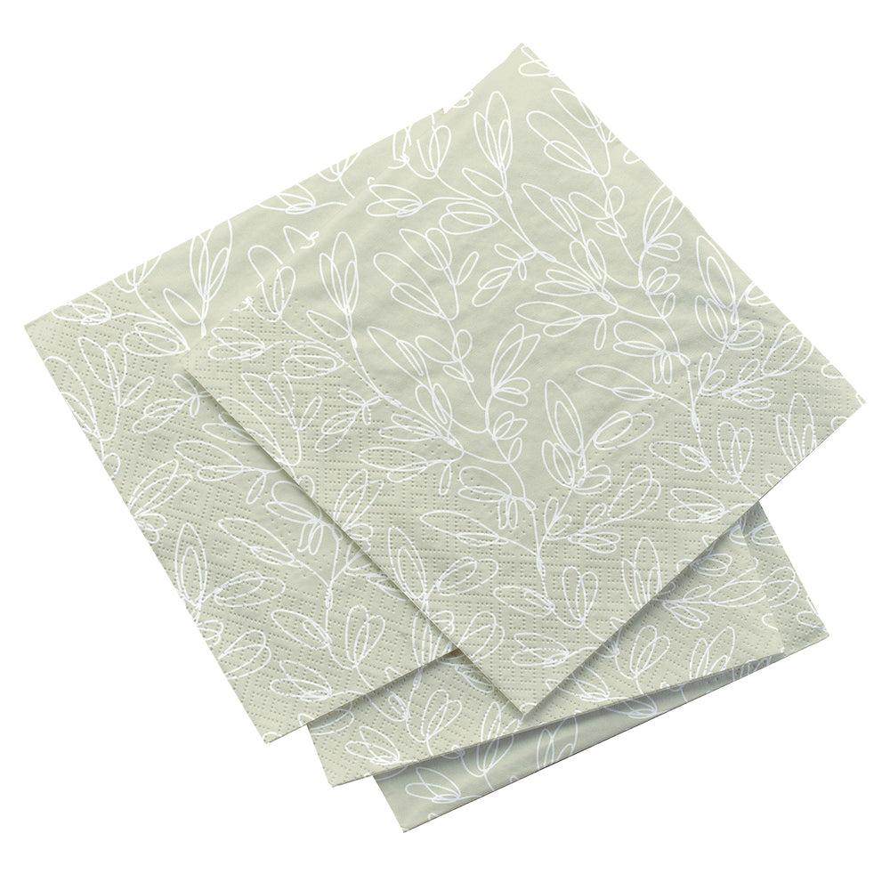 Serviettes de table - Jardin sauge