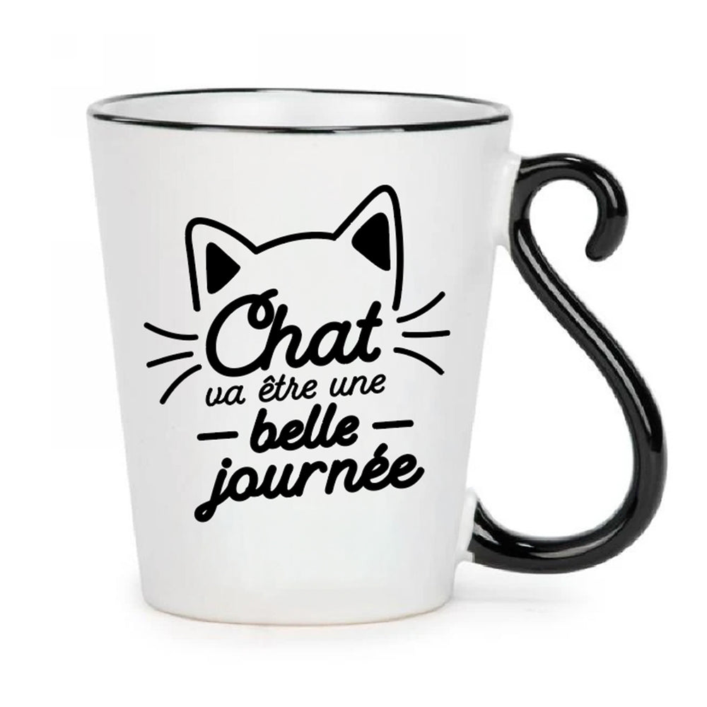 Tasse queue de chat - Chat va être