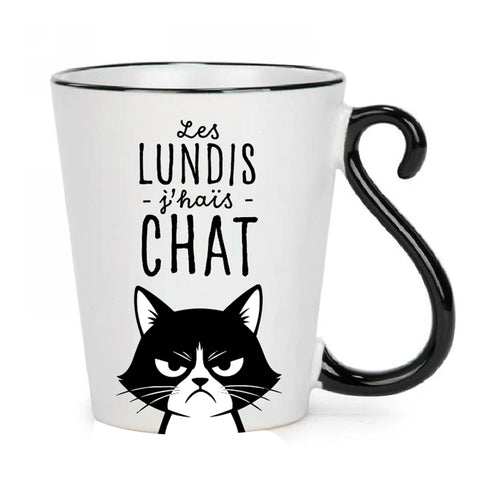 Tasse - Les lundis j'haïs chat