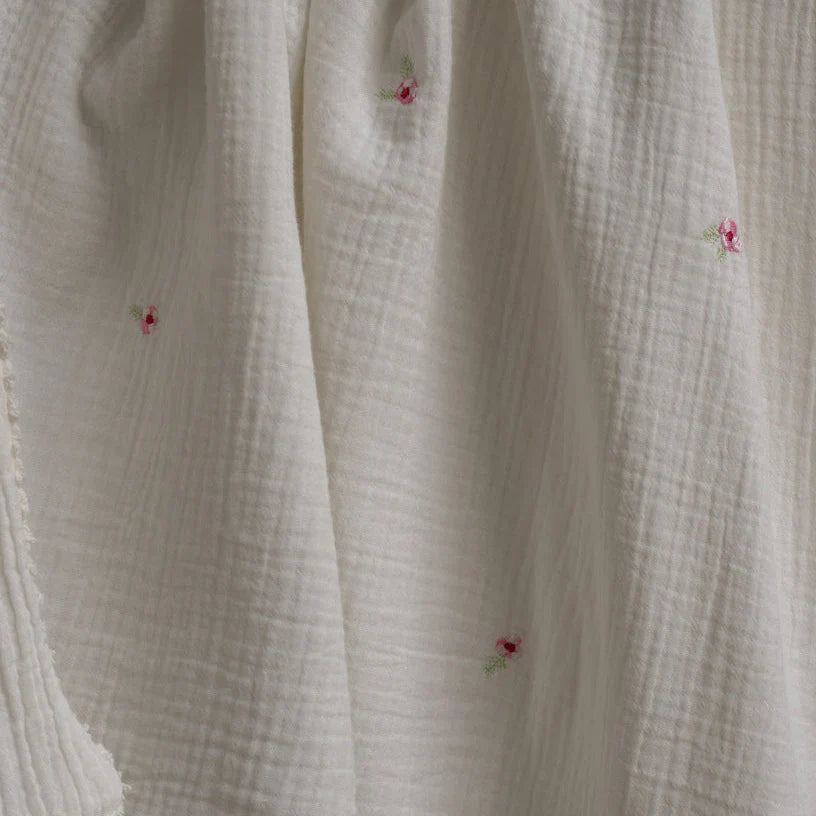 Embroidered muslin - Anemone