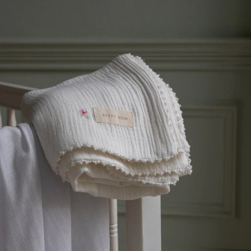 Embroidered muslin - Anemone