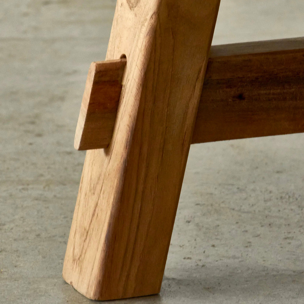 Table basse ronde en teck - Artisan