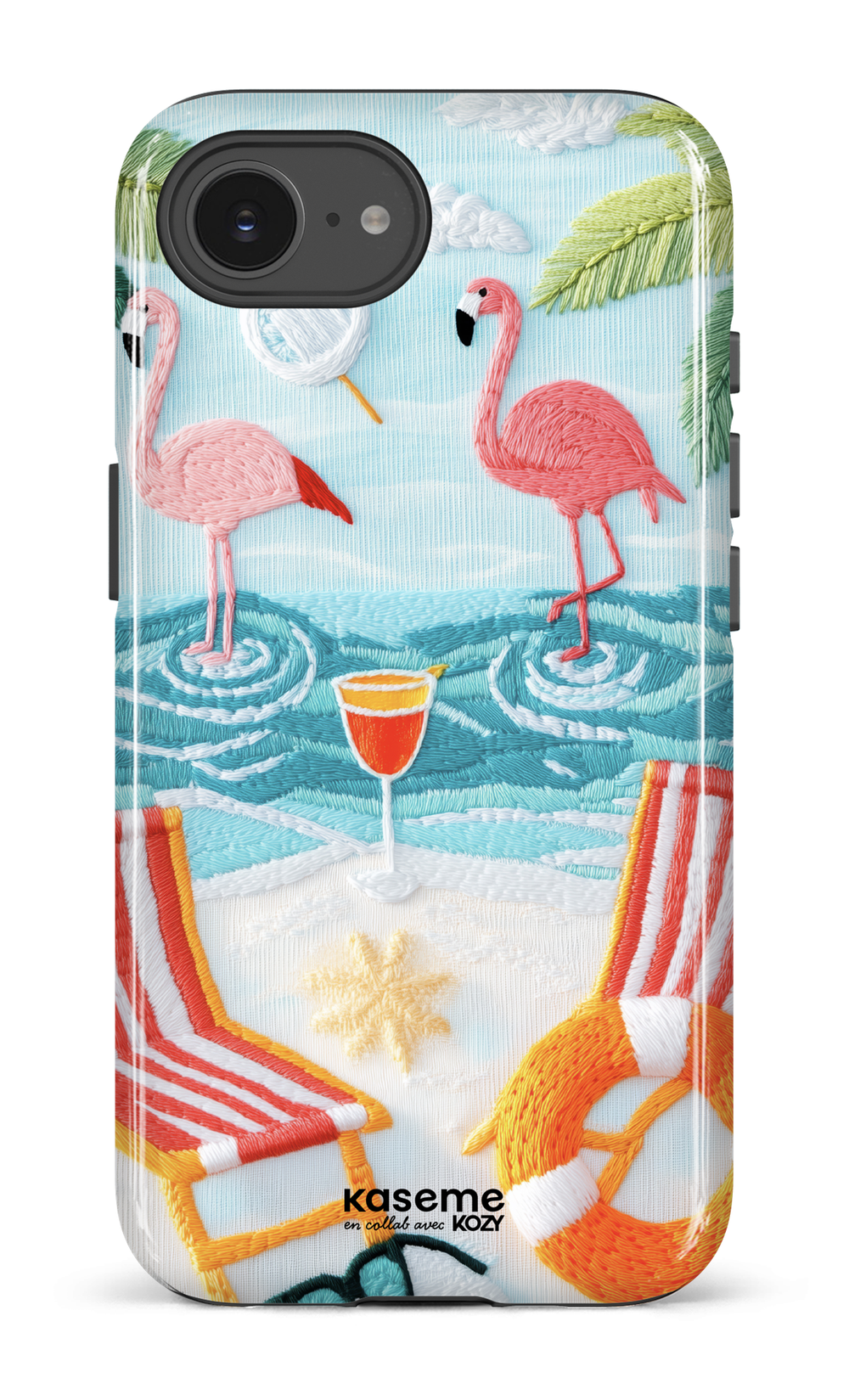 Étui impact pour cellulaire - Flamingo party