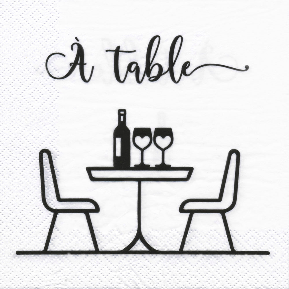 Serviettes de table - À table||Napkins - À table