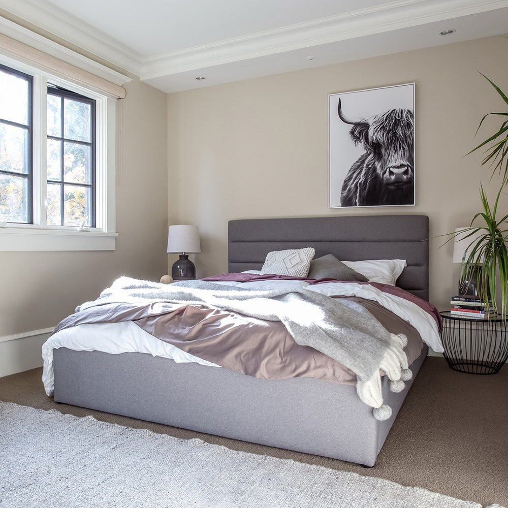 Queen grey Storage bed - Justin