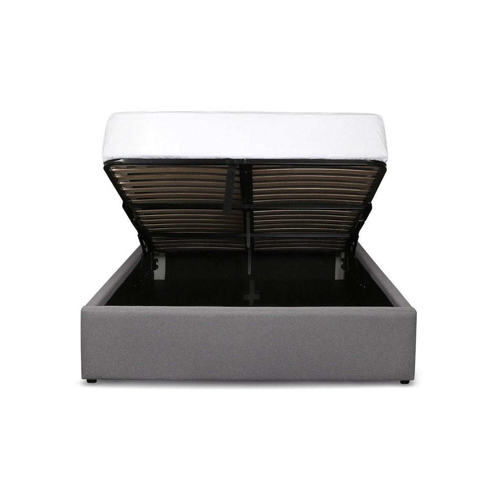 Lit avec rangement Double gris - Justin