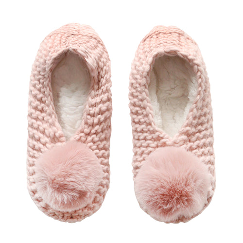 Pantoufle en tricot - Rose